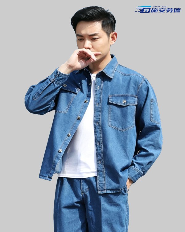 夏季牛仔工作服